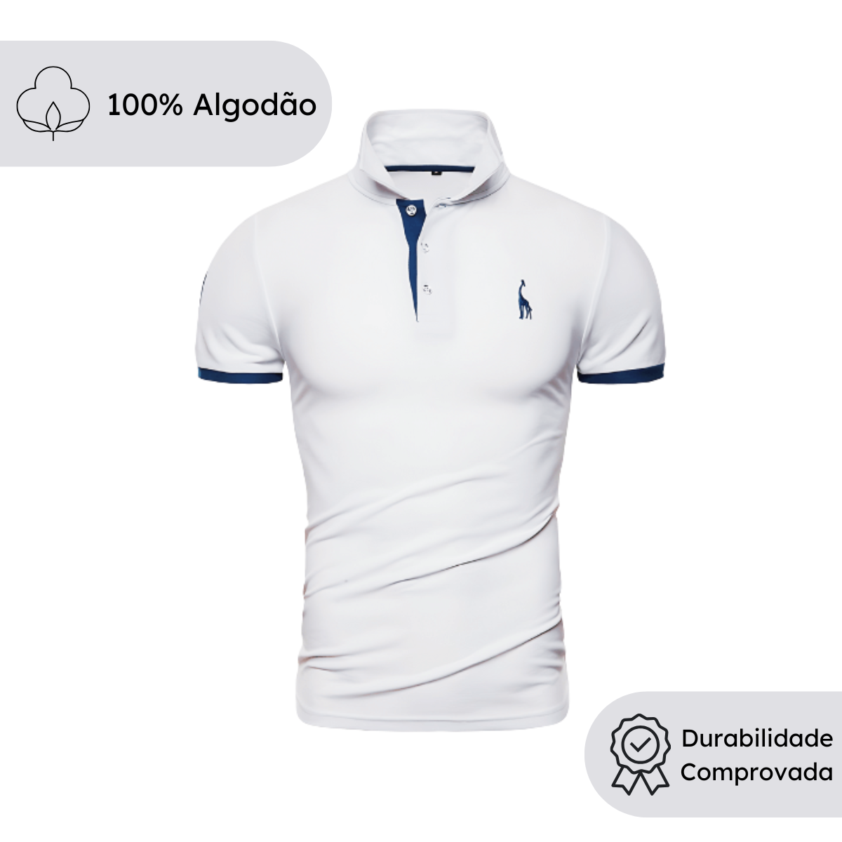 Kit 5 Camisetas Polo Premium - Giraffe® [COMPRE 2 LEVE 5]