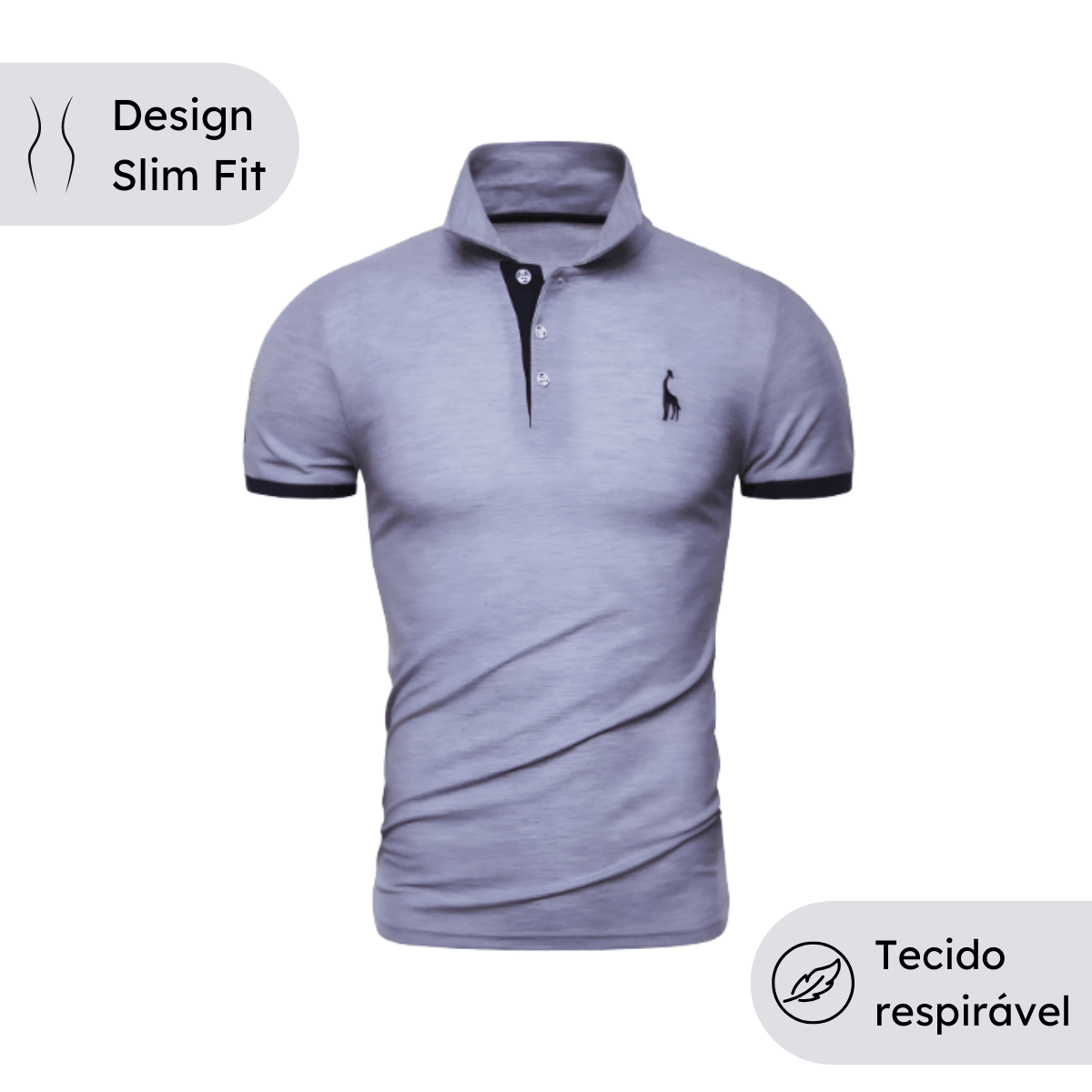 Kit 5 Camisetas Polo Premium - Giraffe® [COMPRE 2 LEVE 5]